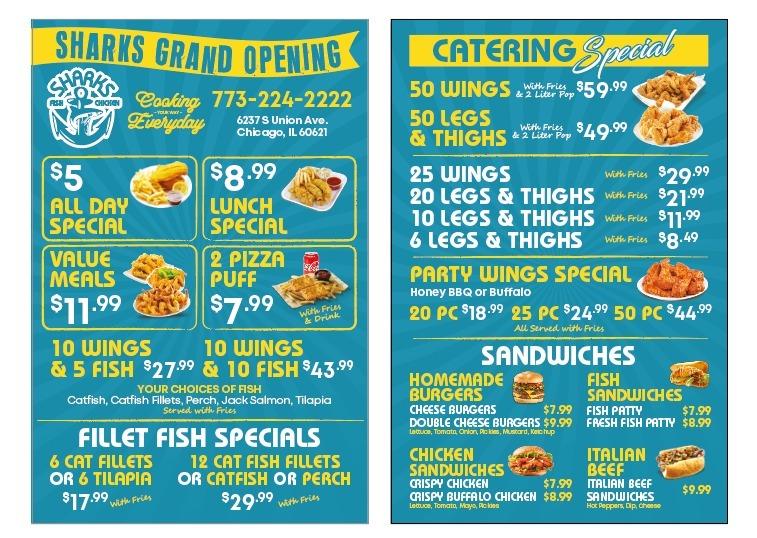Sharks fish and chicken Menu image 2